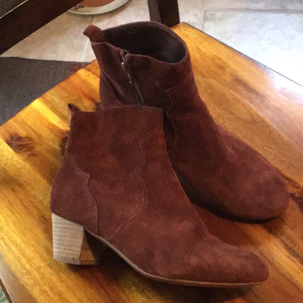 Sole society suede leather ankle boots